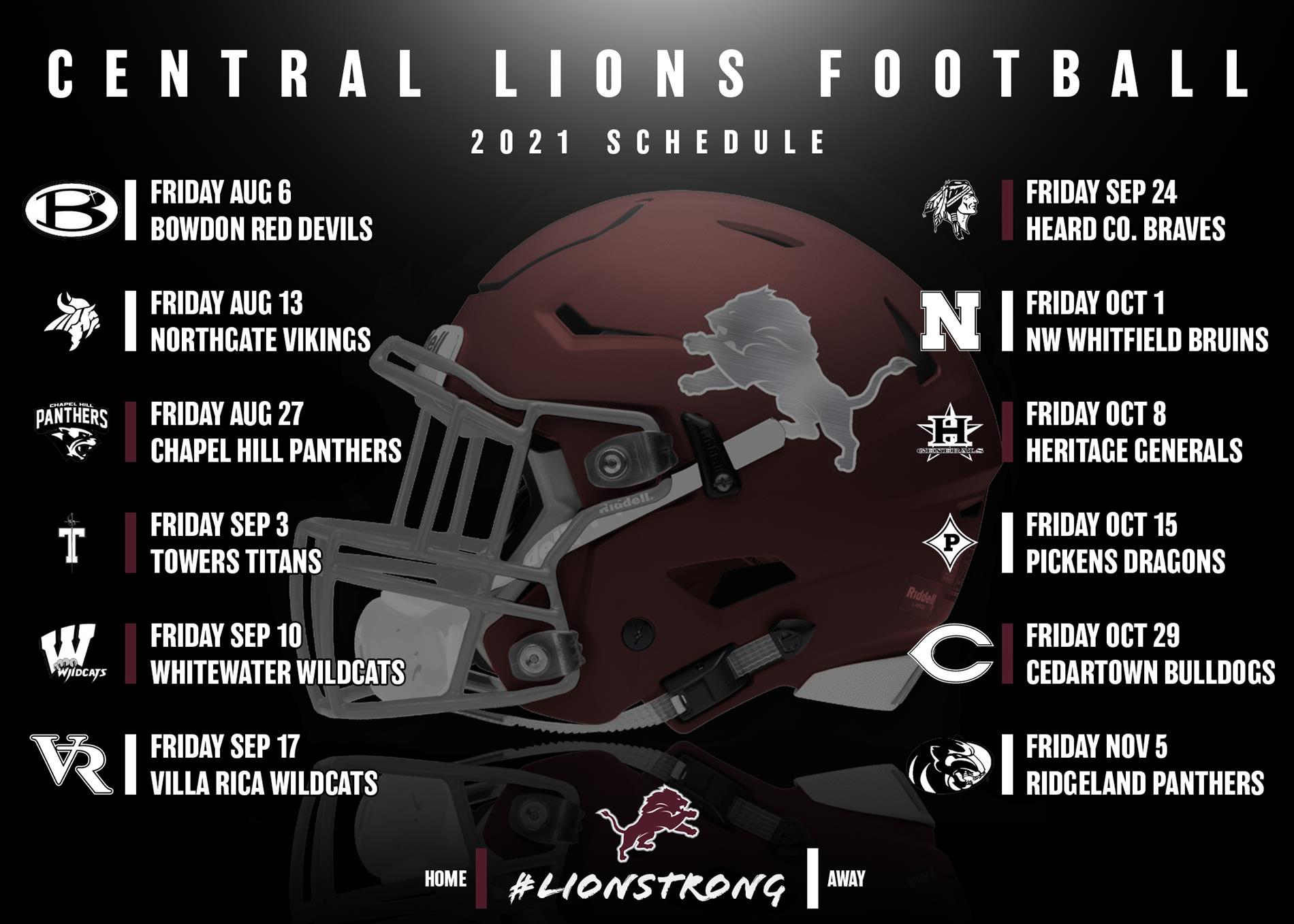 Whitewater Football Schedule 2022 Football - Central High