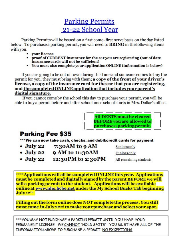 Parking Permits