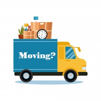 Moving Truck with word Moving on it Moving Truck with word Moving on it