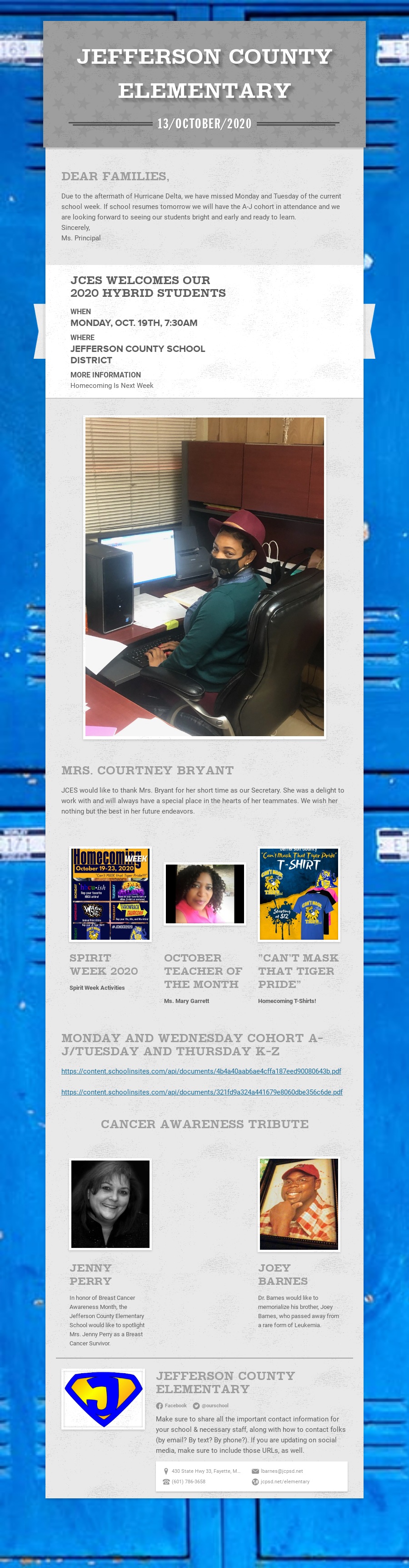 Principal's Weekly Memo Principal's Weekly Memo