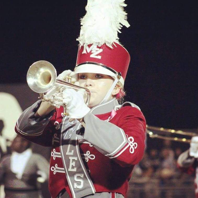 Addie in MZHS Marching Band