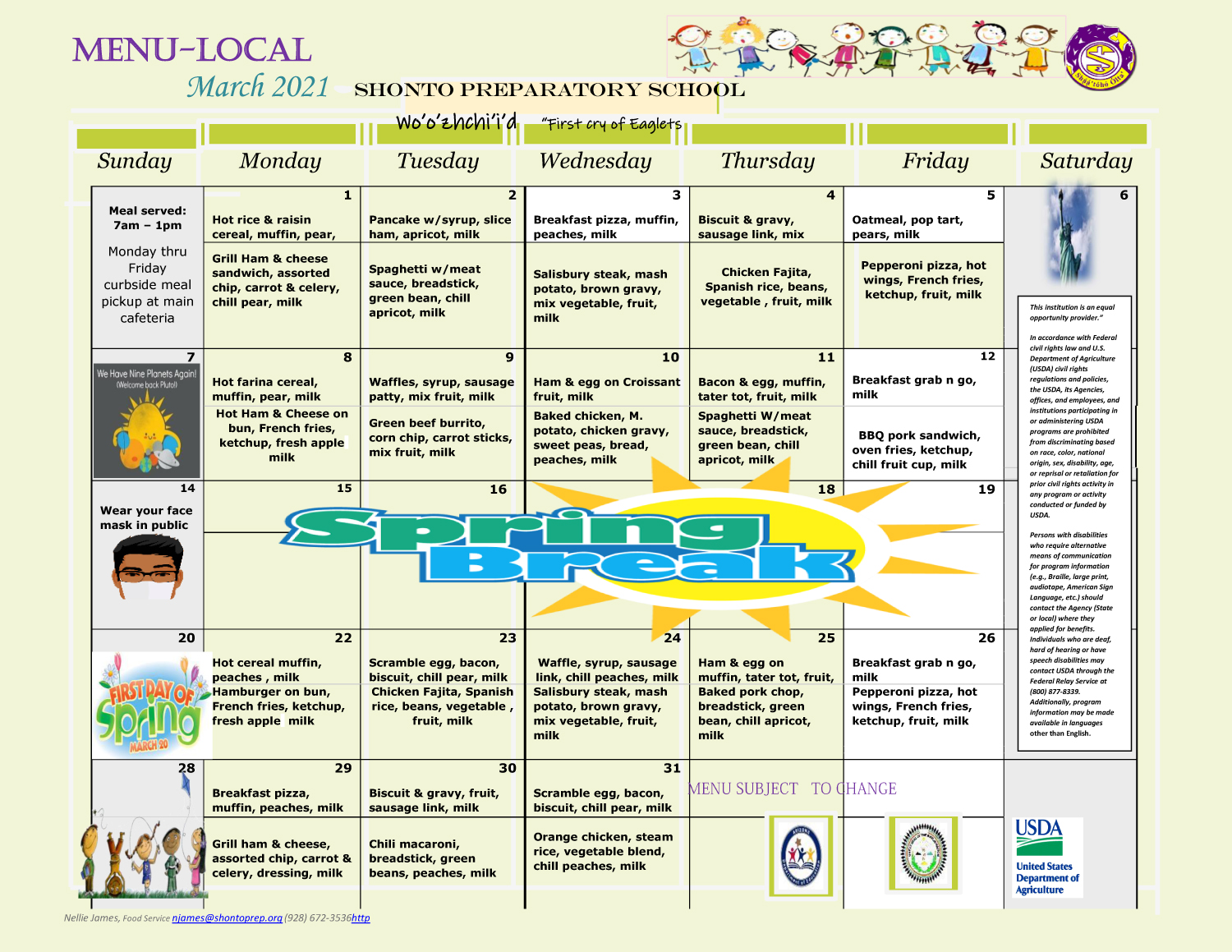 LUNCH MENU