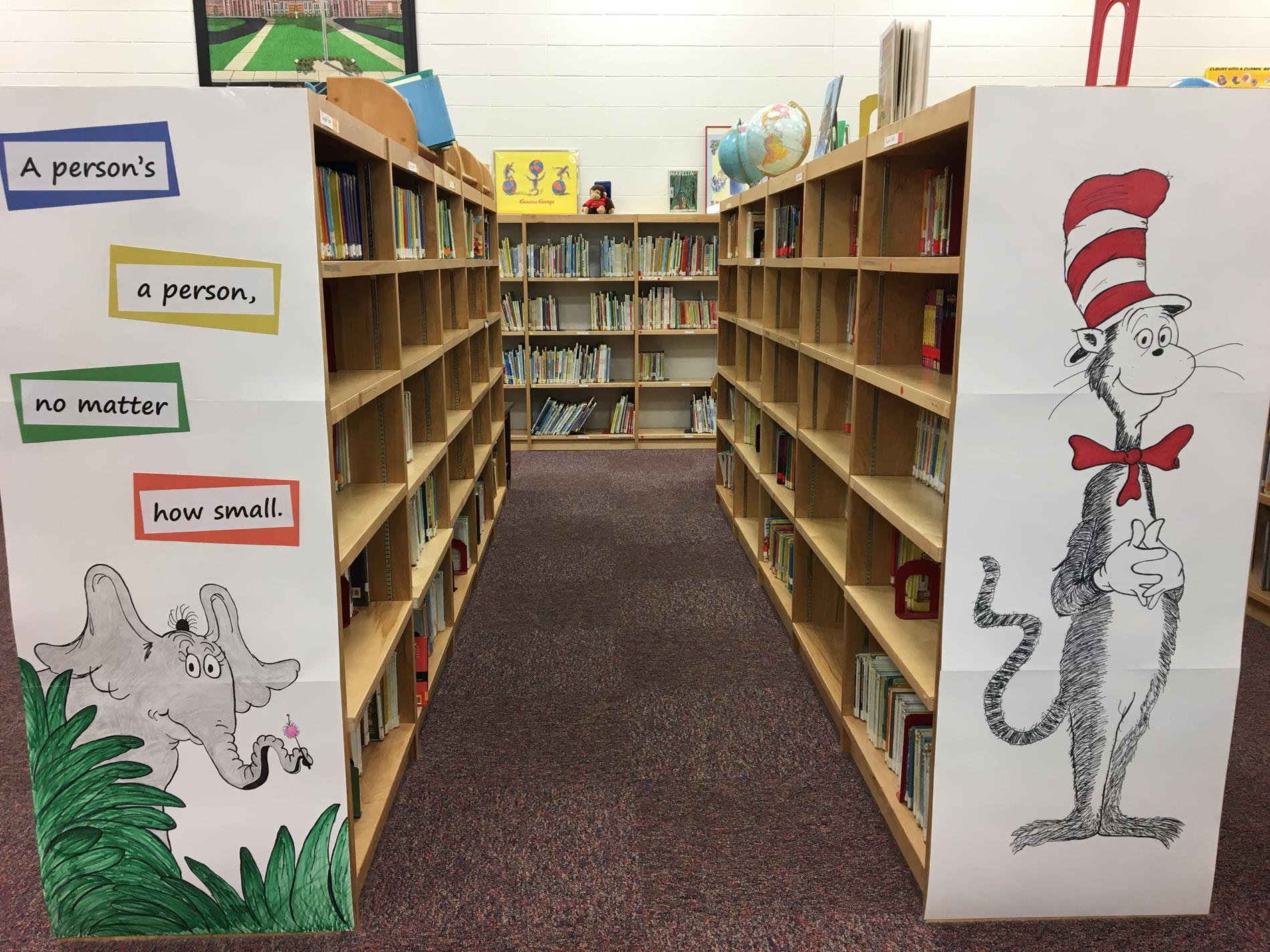 shelves of books