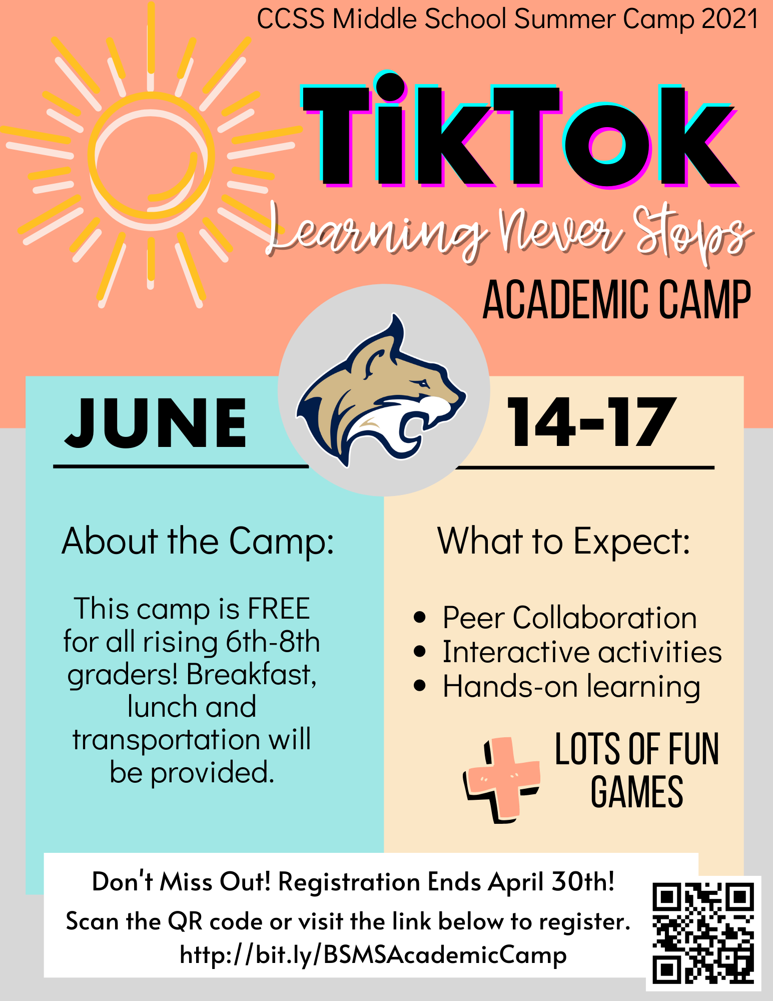 CCSS Middle School Summer Camp 2021