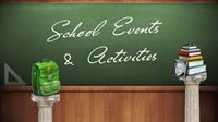 School Events blackboard graphic