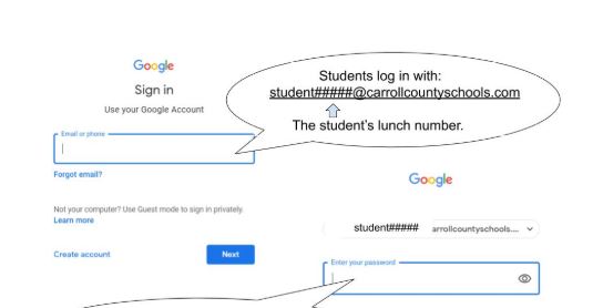 Google classroom log in directions