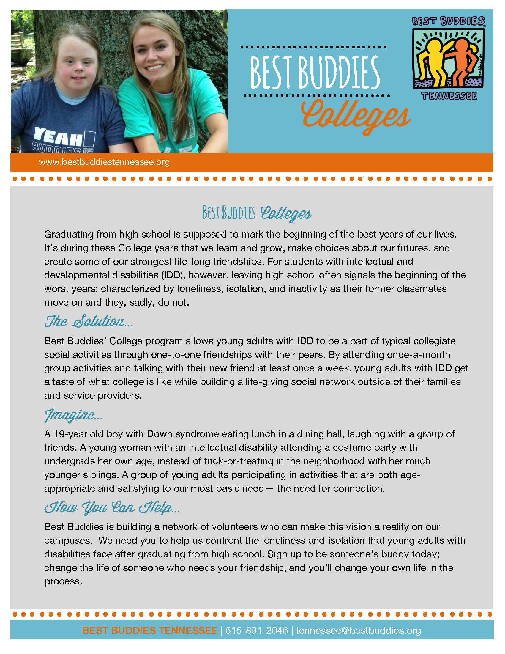 Best Buddies College Info