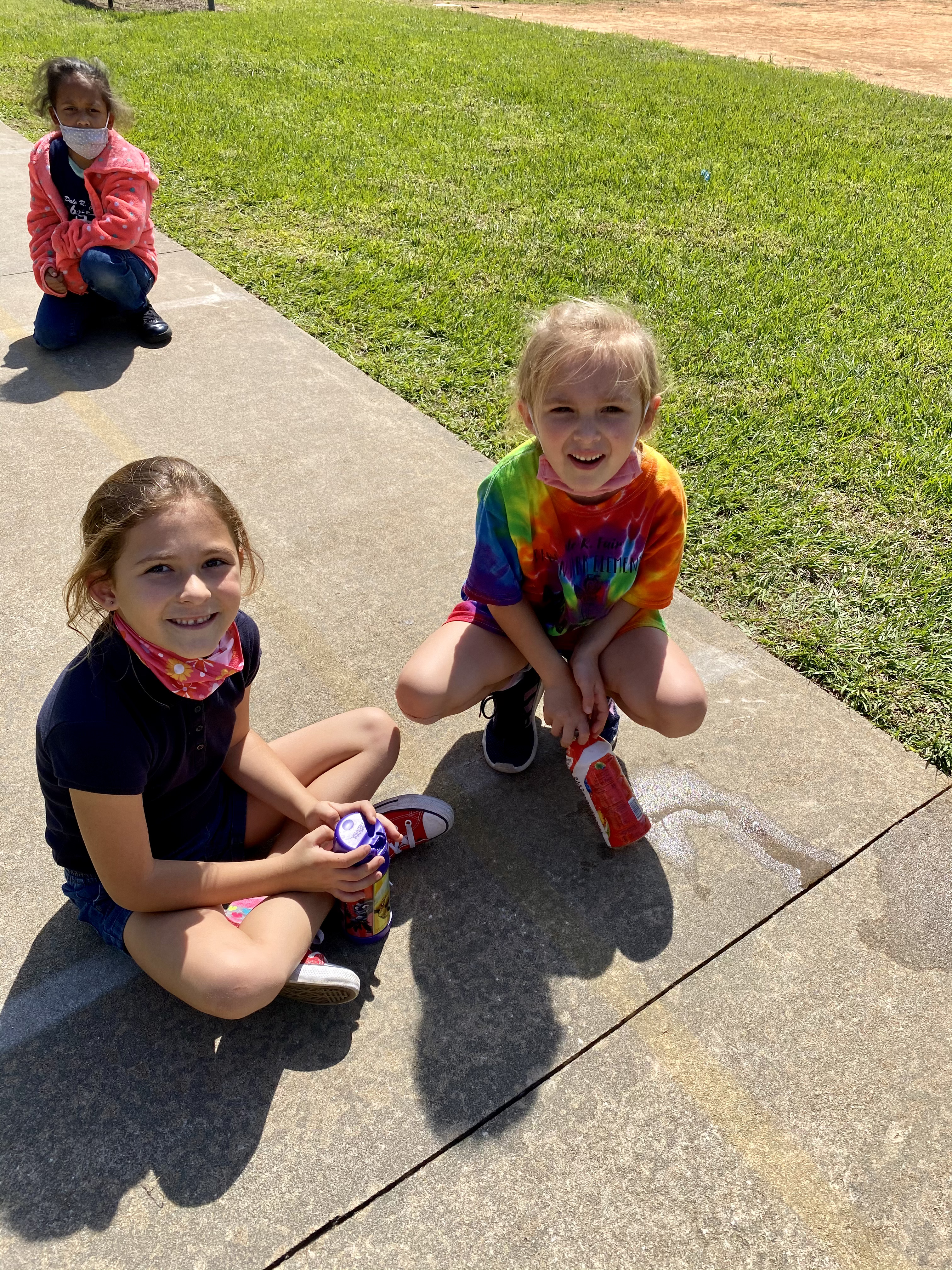 Students waiting for the Walk-a-Thon to being
