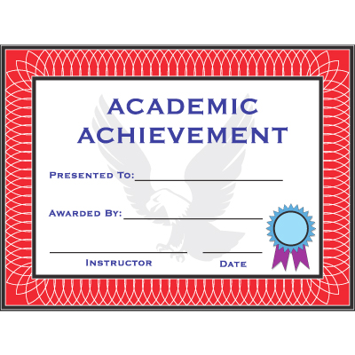 Academic achievement certificate