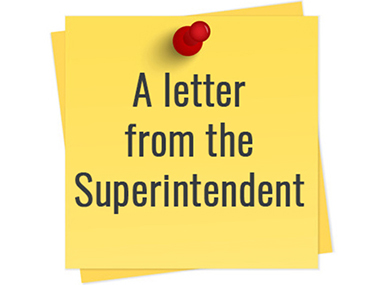 Letter from the Superintendent