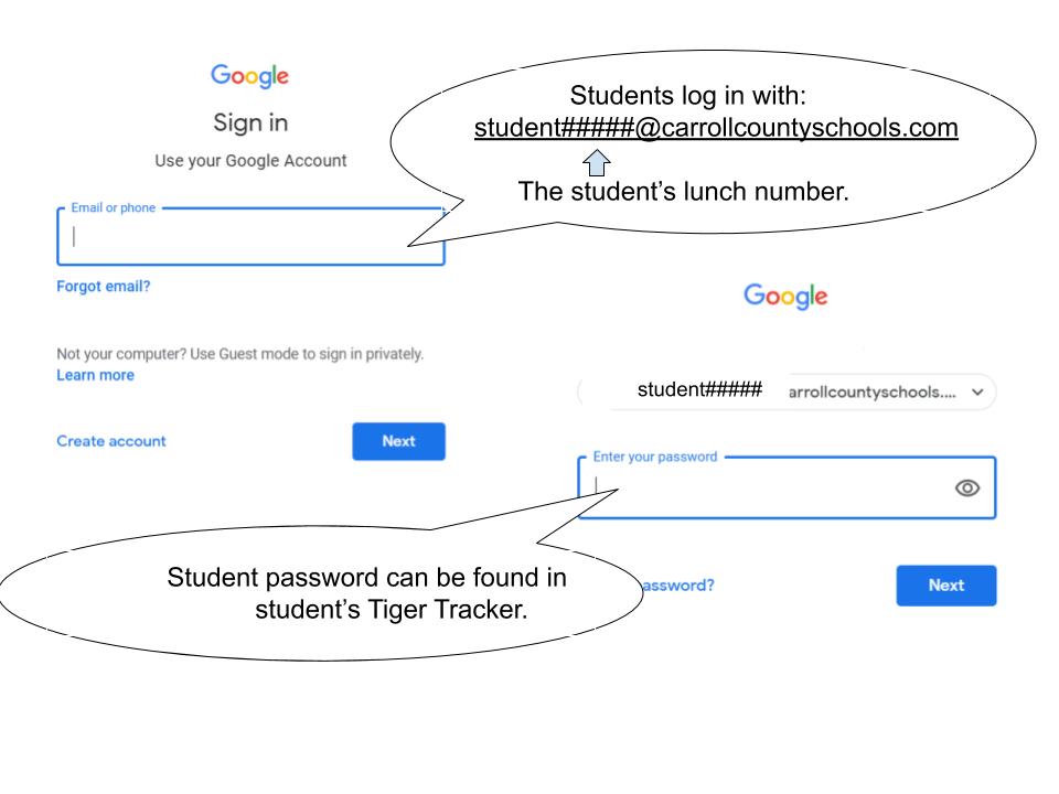 Google Classroom Log-In