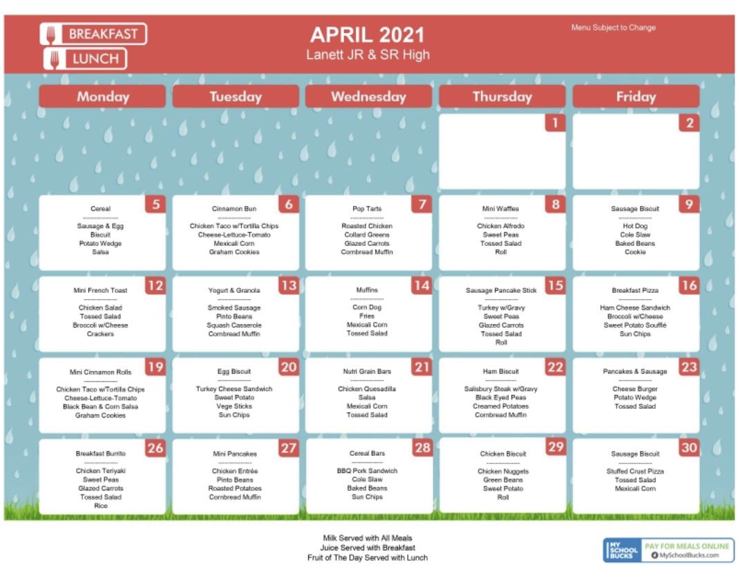 LHS March menu LHS March menu