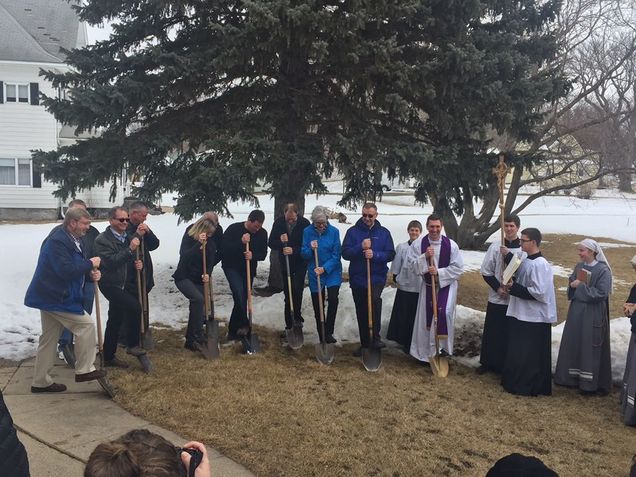 Breaking ground on church addition