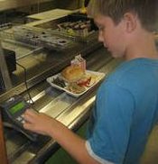 Student paying for lunch