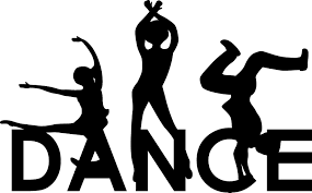 dancer outlines over the word "dance" in black and white dancer outlines over the word "dance" in black and white