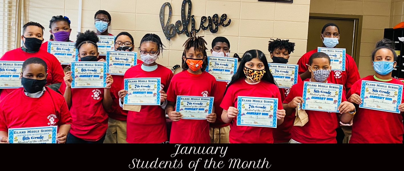 January Students of the Month 