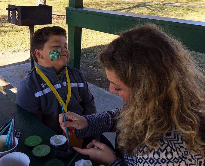 Face painting.