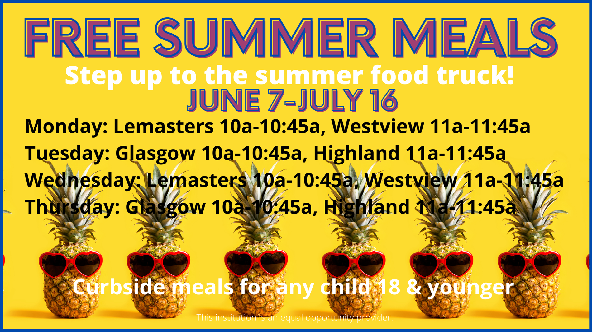 Summer Food Truck Schedule Summer Food Truck Schedule
