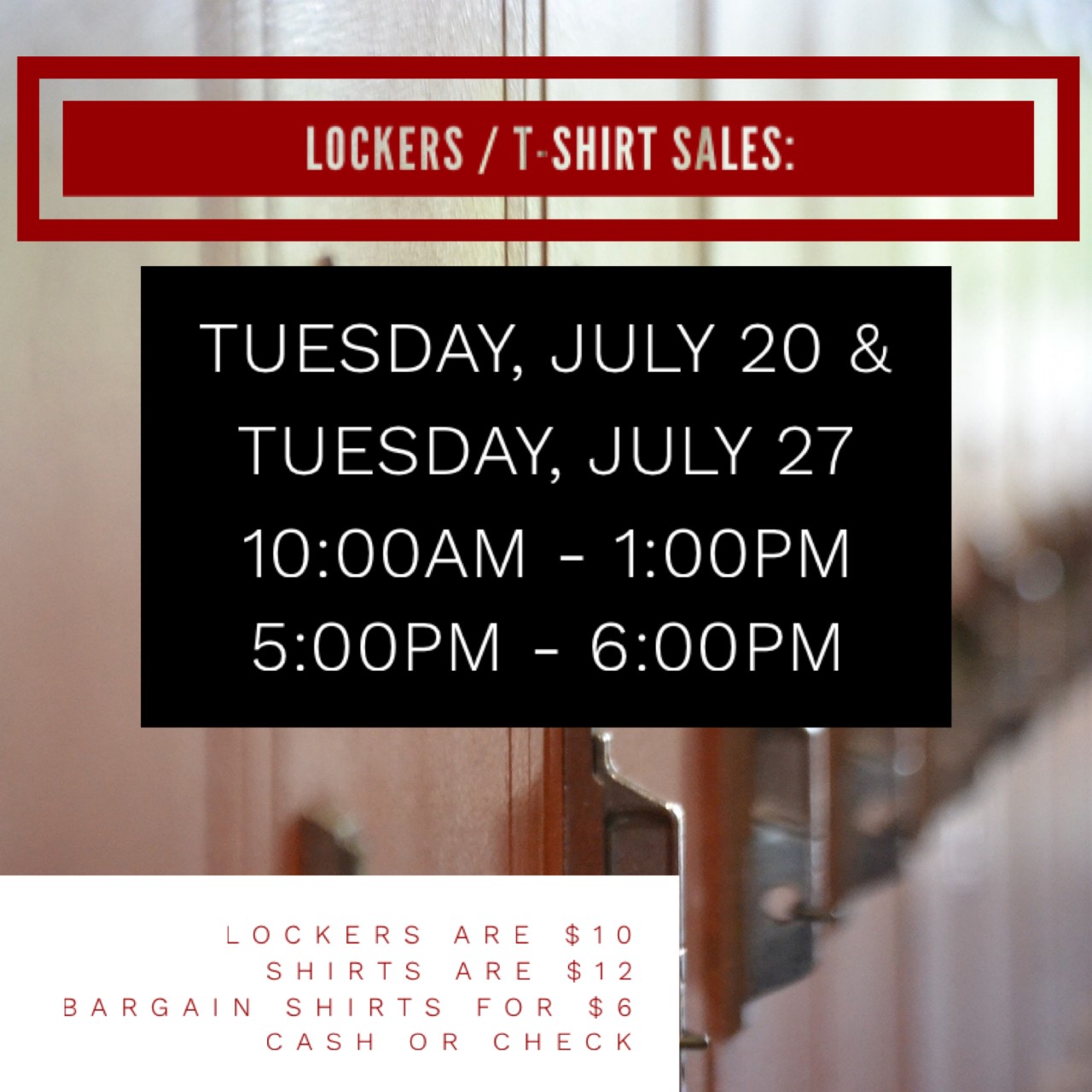 T-Shirt and Locker Sale dates 21_22 T-Shirt and Locker Sale dates 21_22