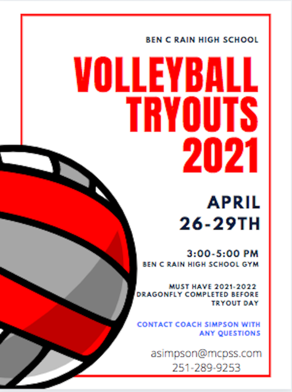 Volleyball Tryouts Flyer