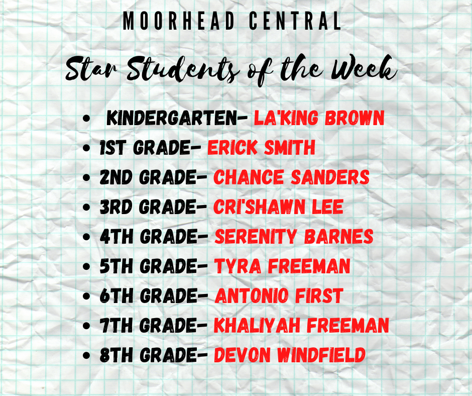 MCS Star Student of the Week MCS Star Student of the Week