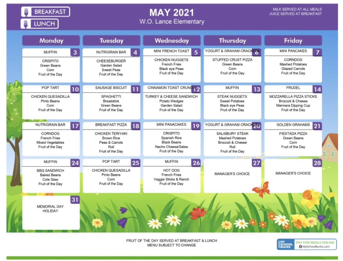 May Menu May Menu