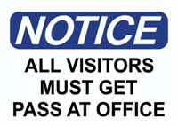 Visitor Notice