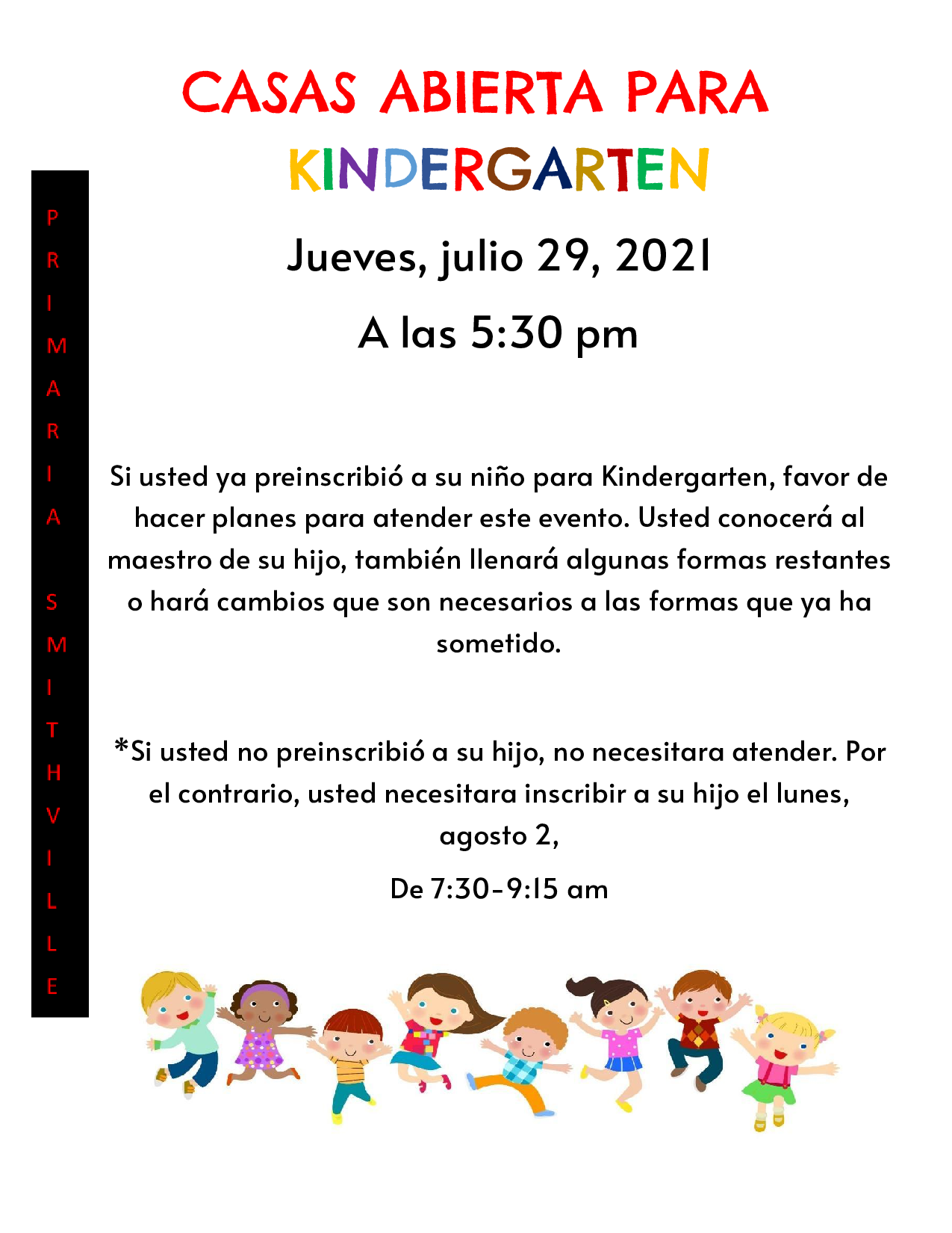 spanish kindergarten open house spanish kindergarten open house