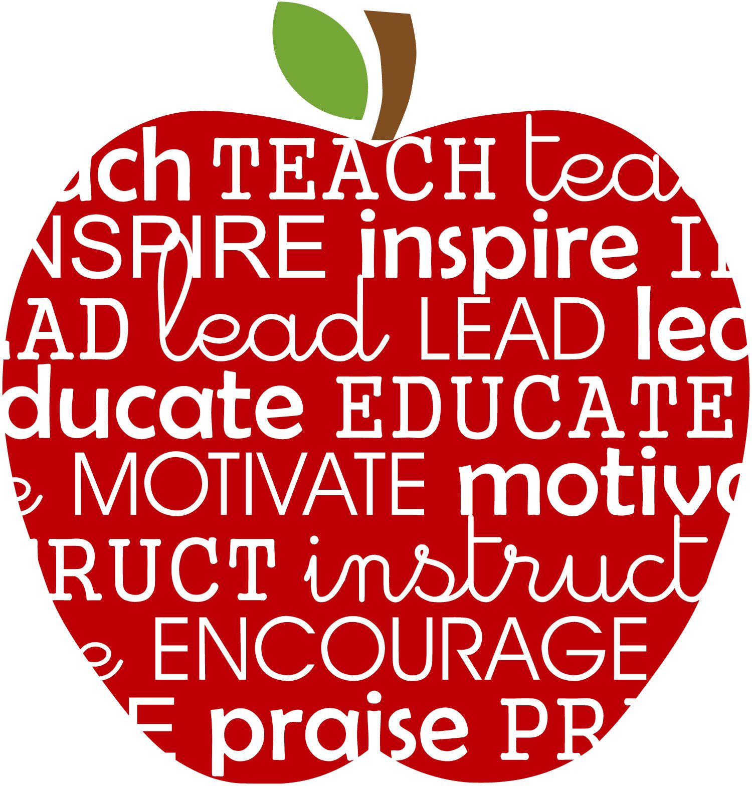 Teaching wordle shaped like an apple