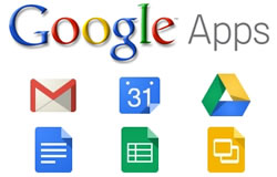 Different Google application logos