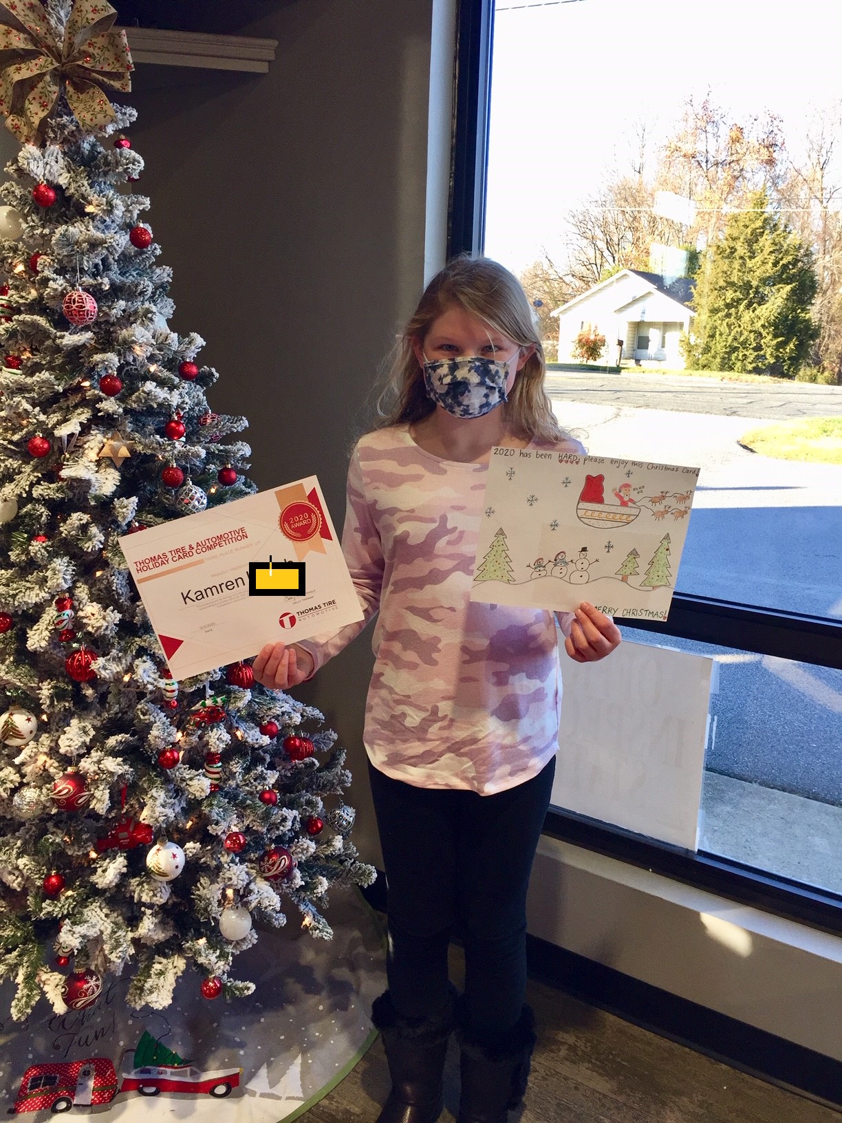 Thomas Tire Card Contest Winner, Kamren