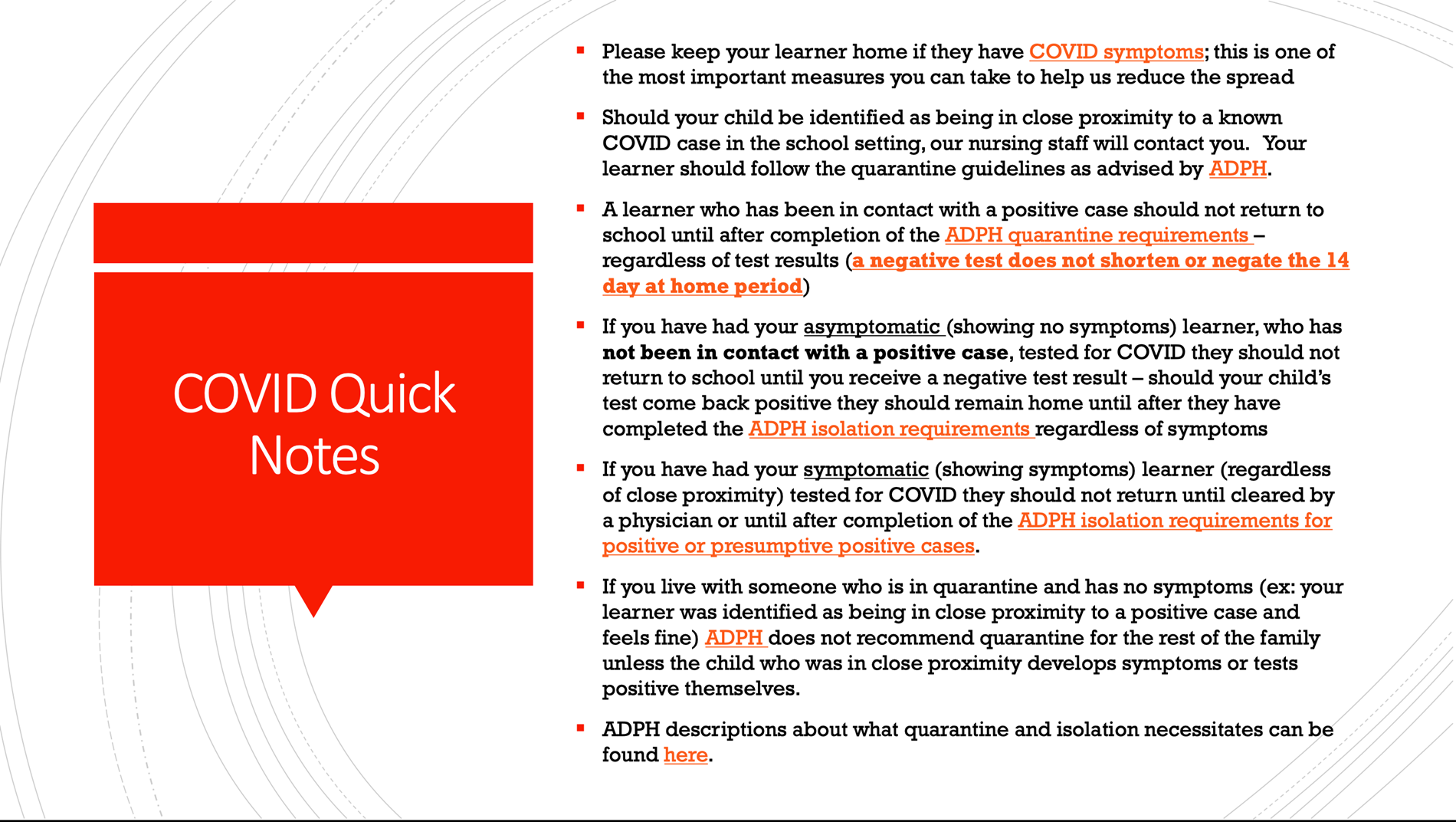 COVID Quick Notes COVID Quick Notes