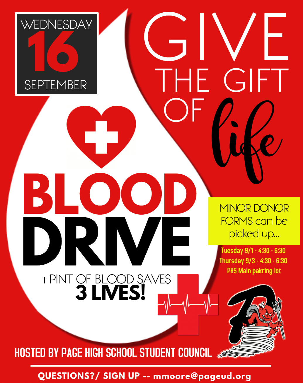 Blood drive graphic