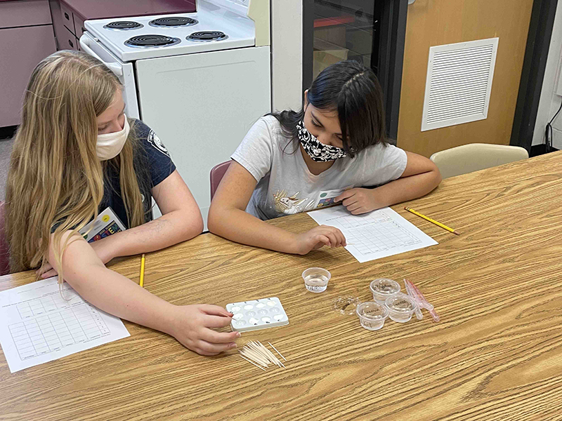 girls work on project at STEM Academy
