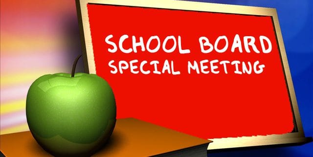 school board special meeting