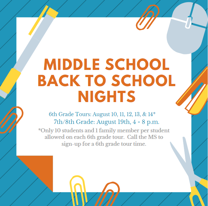 MS back to school night information