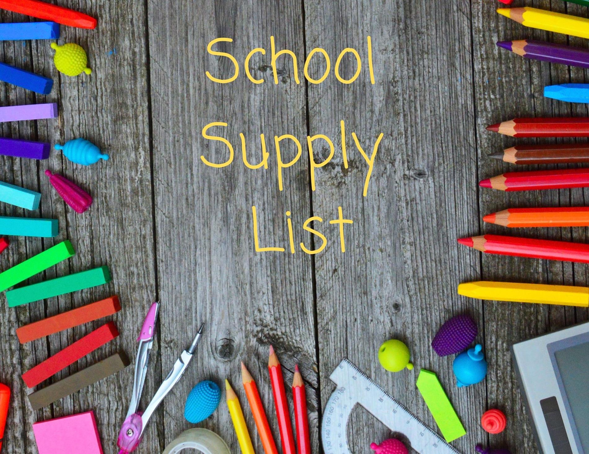 Supply List Supply List