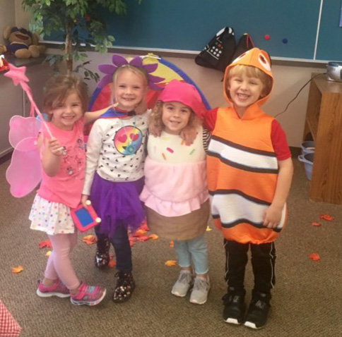 kids in costumes