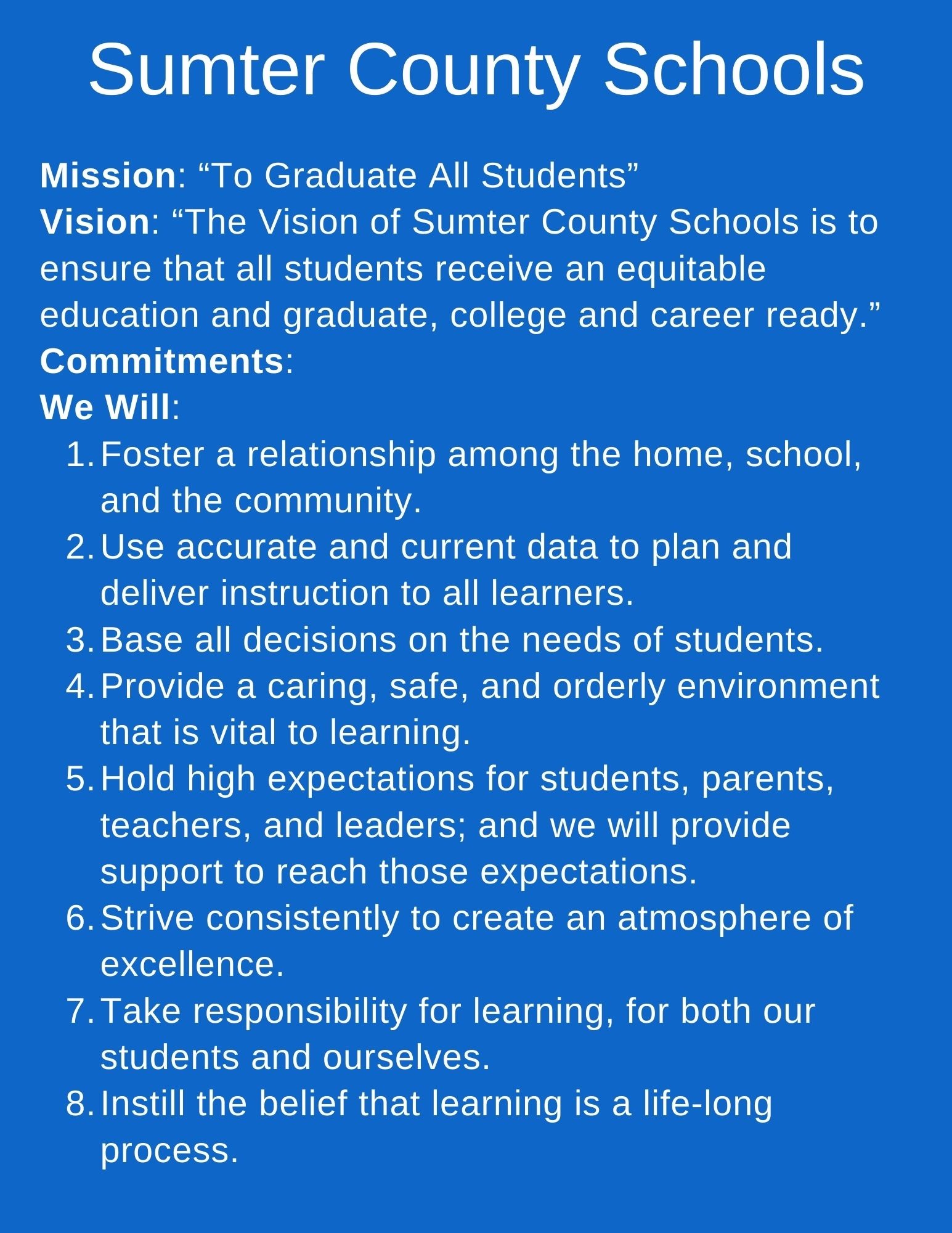 SCS Mission Statement SCS Mission Statement
