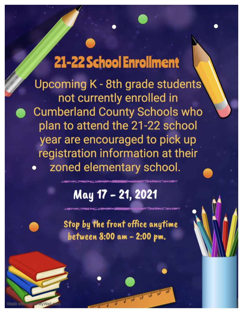 2021-2022 Enrollment for K-8th 2021-2022 Enrollment for K-8th