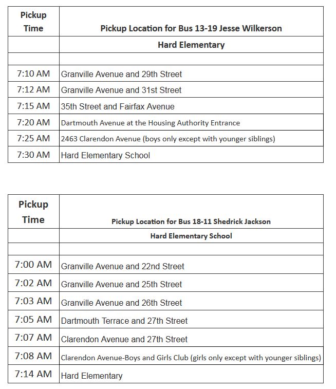 Hard Bus Schedule 