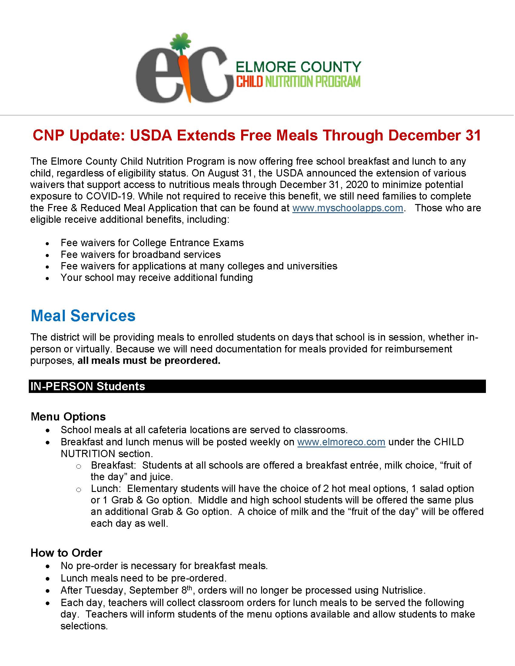 CNP UPDATE PAGE 1 CNP UPDATE PAGE 1