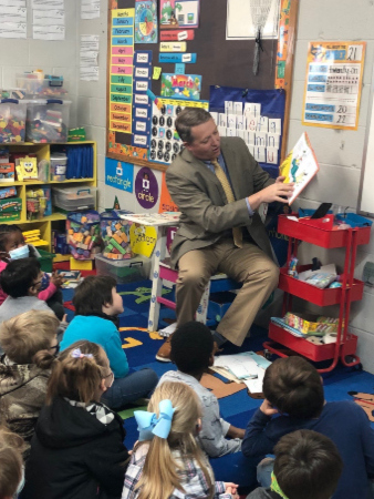 Mr. Howell reading "Green Eggs and Ham" Mr. Howell reading "Green Eggs and Ham"