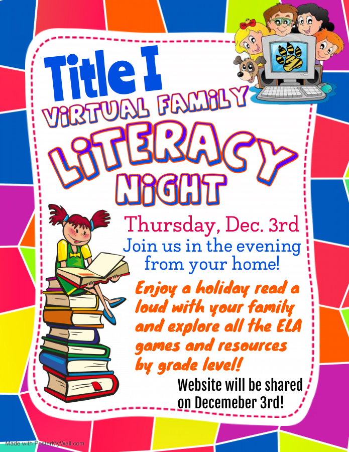 Title I Virtual Family Literacy Night Flyer