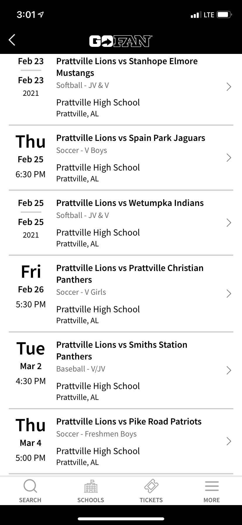 School Supplies Update - Prattville High School