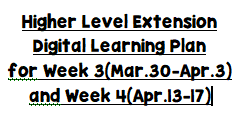 Higher Level Extension Digital Learning Plan