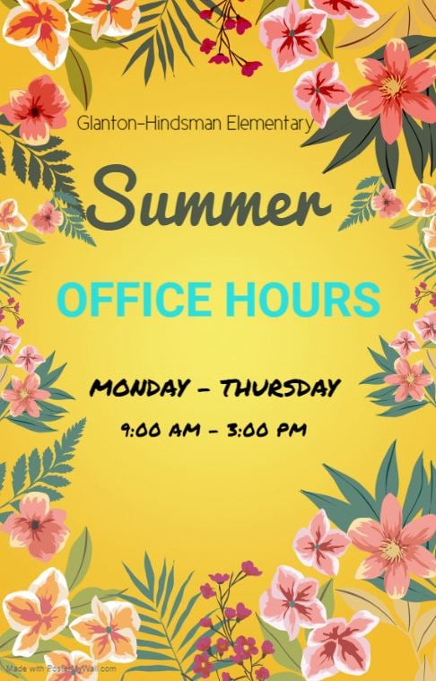 Summer Hours flyer