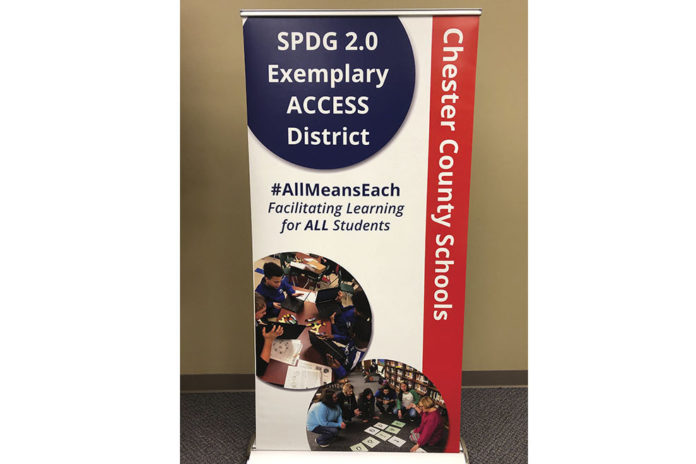 The Chester County School District was recently awarded the banner pictured above, for being selected as one of only five districts to be identified as a Tennessee Exemplary ACCESS District, and it features Chester County students and faculty using the learning strategies which helped earn Chester County the honor.