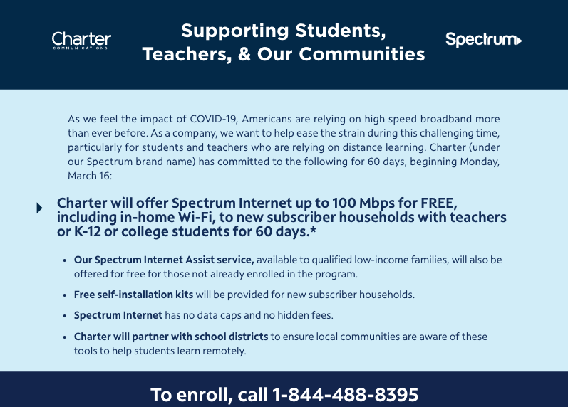 Free Internet from Charter