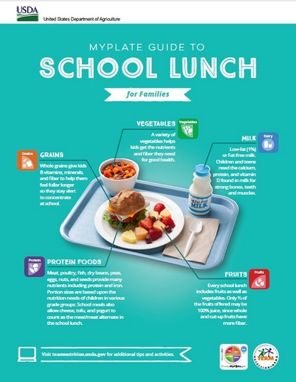 MyPlate Guide to School Lunch